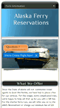 Mobile Screenshot of alaskaferryreservations.com